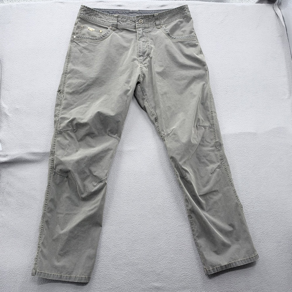 Kuhl Revolvr Jeans Mens 36x32 (Fit 35/31) Gray Relaxed Fit Stretch Canvas Quick